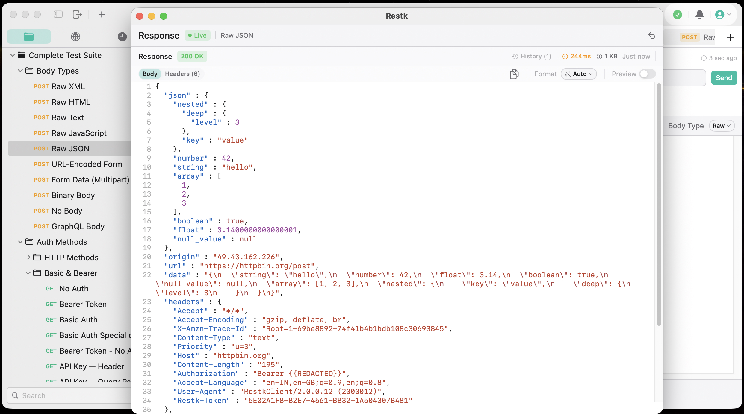 RESTK multi-window — detach collections into separate windows